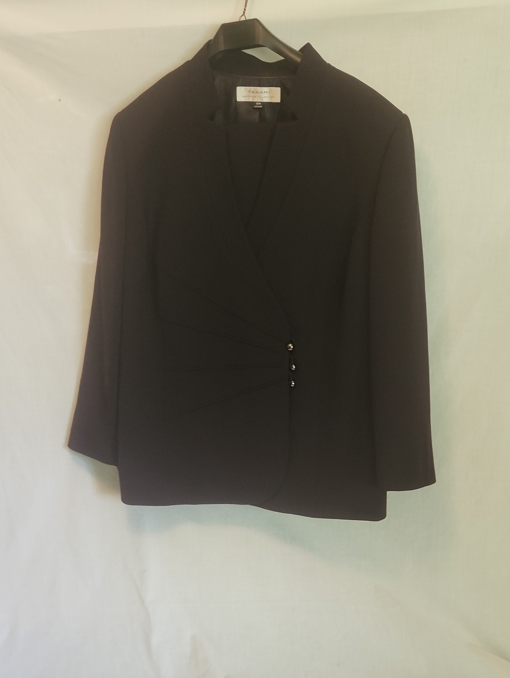 Talbots Black Women's Blazer with Decorative Side Buttons And Matching Pants